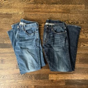 Men’s Gap denim, 2 pairs, athletic taper style